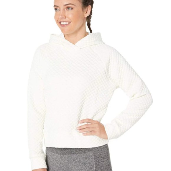 New Balance Tops - NEW BALANCE | 🤍NWT🤍 Quilted Hoodie | White Pullover | Size L